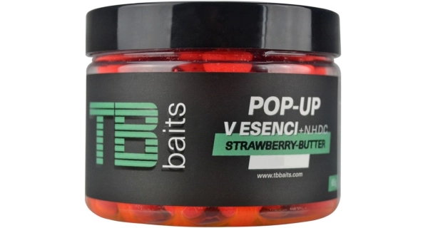 TB BAITS - Plovoucí Boilie Pop-Up Strawberry Butter + NHDC 16 mm 65 g