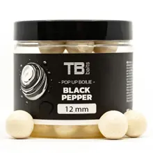 TB BAITS - Plovoucí Boilie Pop-Up White Black Pepper 12 mm 65 g +NHDC