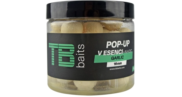 TB BAITS - Plovoucí Boilie Pop-Up White Garlic + NHDC 16 mm 65 g