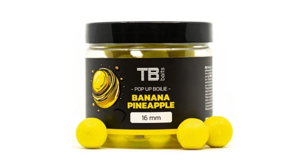TB BAITS - Plovoucí boilie Pop-Up Yellow Banana Pineapple 16 mm 65 g + NHDC