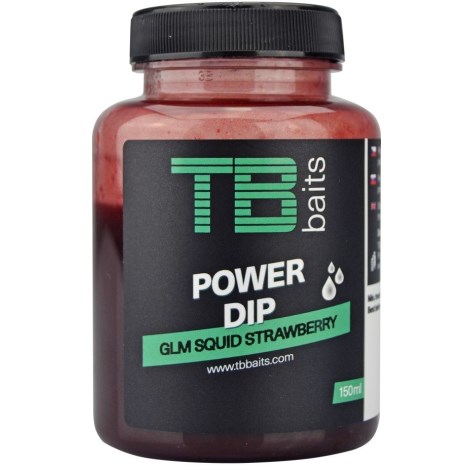 TB BAITS - Power Dip 150 ml GLM Squid Strawberry
