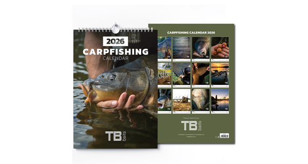 TB BAITS - Rybářský kalendář Carpfishing 2026