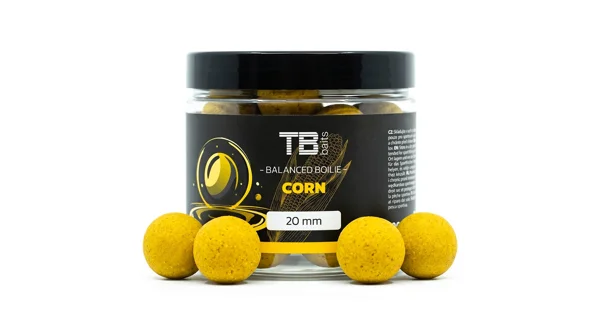 TB BAITS - Vyvážené boilie Balanced + Atraktor Corn 20 mm 100 g