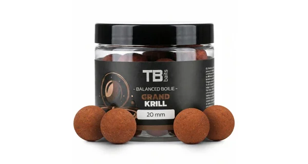 TB BAITS - Vyvážené boilie Balanced + Atraktor Grand Krill 20 mm 100 g