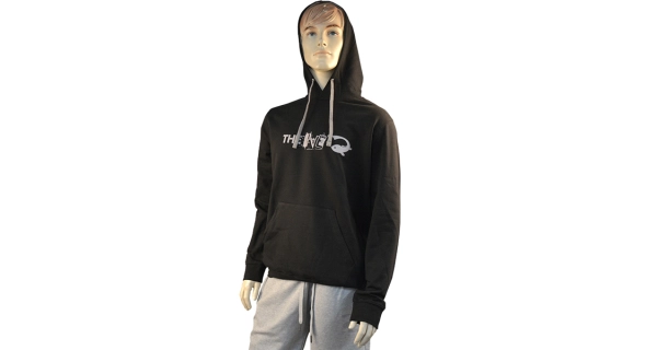 THE ONE - Mikina s kapucí Black Fine Grey vel. 2XL