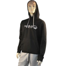 THE ONE - Mikina s kapucí Black Fine Grey vel. M