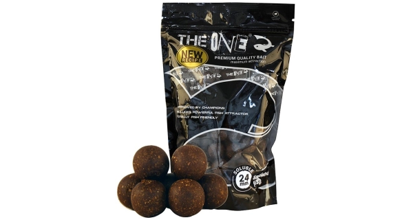 THE ONE - Rozpustné boilie Soluble Black 1 kg 24 mm