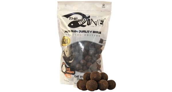 THE ONE - Vařené boilie The Big One Krill Pepper 20 mm 1 kg