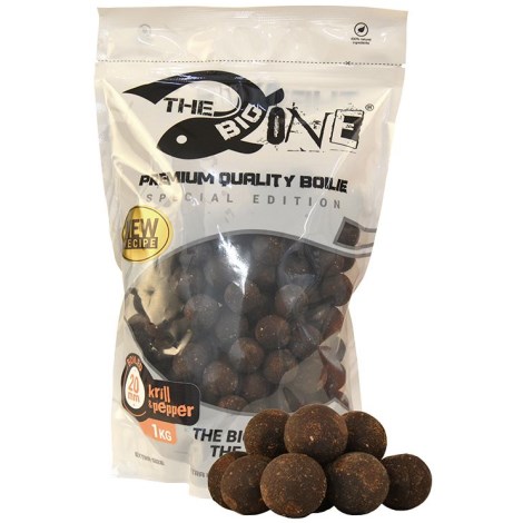 THE ONE - Vařené boilie The Big One Krill Pepper 20 mm 1 kg