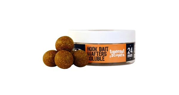 THE ONE - Vyvážené boilie Hook Bait Wafters Soluble 24 mm 150 g Gold