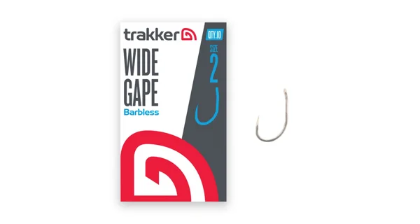 TRAKKER - Háček Wide Gape Hooks Barbless vel. 2 10 ks