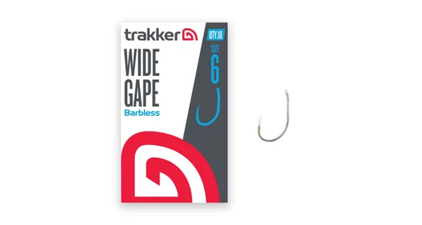 TRAKKER - Háček Wide Gape Hooks Barbless vel. 6 10 ks