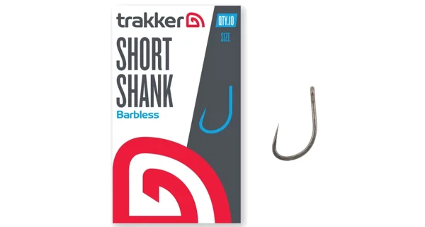TRAKKER - Háčky Short Shank Hooks Barbless vel. 4 10 ks