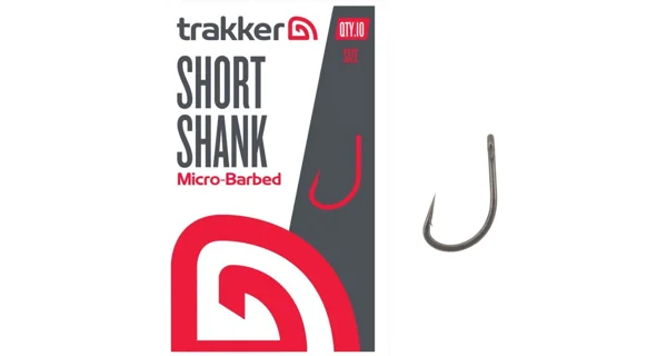 TRAKKER - Háčky Short Shank Hooks Micro Barbed vel. 10 10 ks