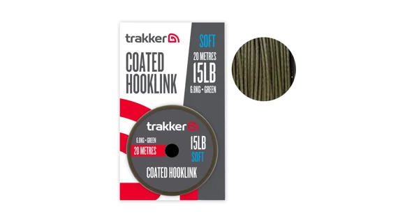 TRAKKER - Návazcová šňůra Soft Coated Hooklink Green 6,8 kg 20 m
