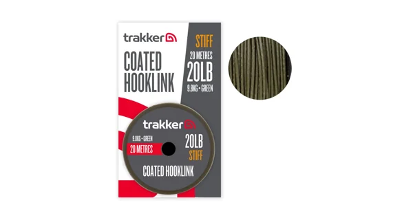 TRAKKER - Návazcová šňůra Stiff Coated Hooklink 9,8 kg 20 m