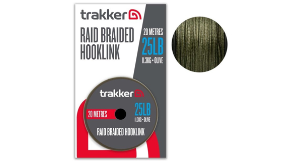 TRAKKER - Návazcová šňůrka Raid Braided Hooklink 0,35 mm 11,3 kg 20 m