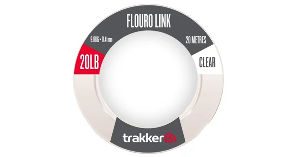 TRAKKER - Návazcový vlasec Fluoro Link 9,8 kg 0,41 mm 20 m