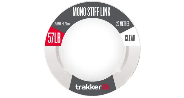TRAKKER - Návazcový vlasec Mono Stiff Link 25,85 kg 0,7 mm 20 m Clear