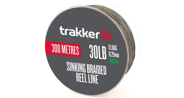 TRAKKER - Pletená šňůra Sinking Braid Reel Line 13,6 kg 0,29 mm 300 m