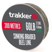 TRAKKER - Pletená šňůra Sinking Braid Reel Line 27,2 kg 0,41 mm 300 m