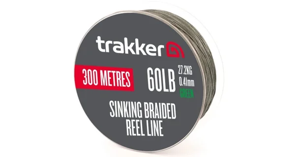 TRAKKER - Pletená šňůra Sinking Braid Reel Line 27,2 kg 0,41 mm 300 m
