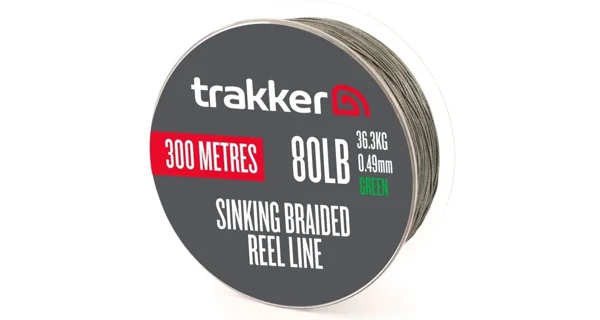 TRAKKER - Pletená šňůra Sinking Braid Reel Line 36,3 kg 0,49 mm 300 m
