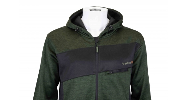 TRAKKER PRODUCTS - Mikina Marl Fleece Back Hoody vel. S