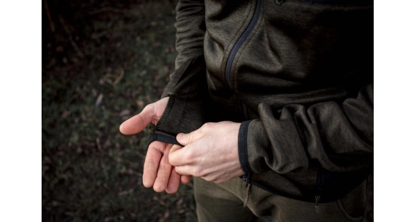 TRAKKER PRODUCTS - Mikina Marl Fleece Back Hoody vel. S