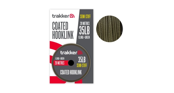 TRAKKER PRODUCTS - Návazcová šňůra Semi Stiff Coated Hooklink Green 15,9 kg 20 m