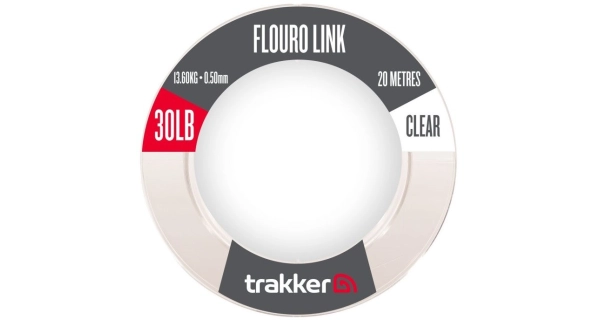 TRAKKER PRODUCTS - Návazcový vlasec Fluoro Link 13,6 kg 0,50 mm 20 m
