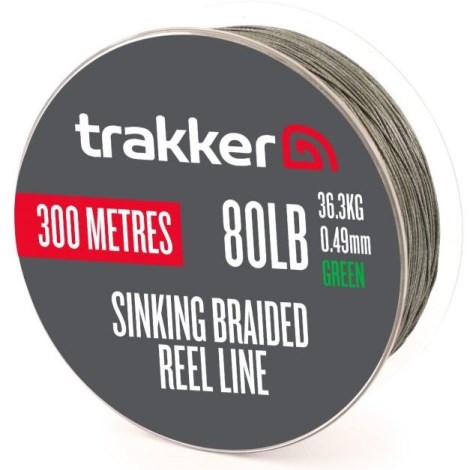 TRAKKER PRODUCTS - Pletená šňůra Sinking Braid Reel Line 36,3 kg 0,49 mm 300 m