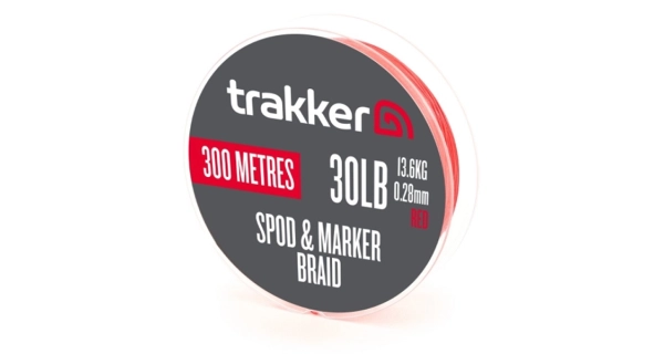 TRAKKER PRODUCTS - Šňůra Spod & Marker Braid 13,6 kg 0,28 mm 300 m Red Červená