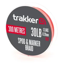 TRAKKER - Šňůra Spod & Marker Braid 13,6 kg 0,28 mm 300 m Red Červená
