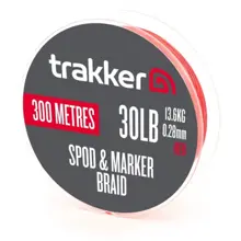 TRAKKER - Šňůra Spod & Marker Braid 13,6 kg 0,28 mm 300 m Red Červená