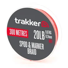 TRAKKER - Šňůra Spod & Marker Braid 9,07 kg 0,24 mm 300 m Red Červená
