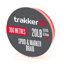 TRAKKER - Šňůra Spod & Marker Braid 9,07 kg 0,24 mm 300 m Red Červená
