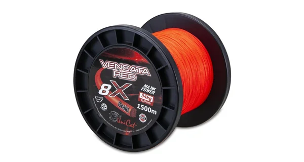 UNI CAT - Šňůra 8X Vencata Red 0,6 mm 57 kg 1500 m