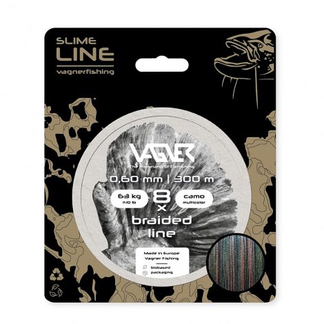 VAGNER - Šňůra Braided Line Camo Multicolor 0,40 mm 300 m