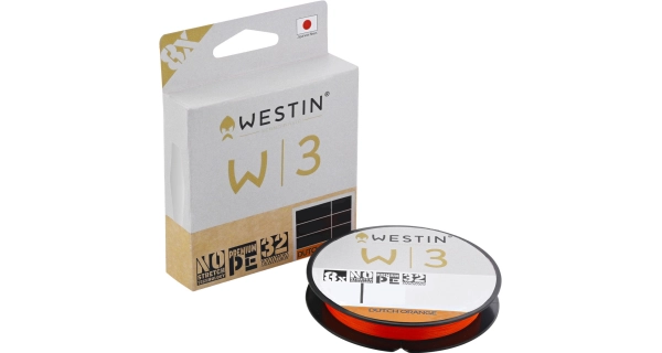 WESTIN - Pletená šňůra W3 8-Braid Dutch Orange 0,235 mm 12,3 kg 135 m