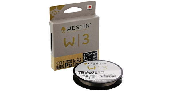 WESTIN - Šňůra W3 8-Braid Smokey Grey 0,08 mm 3 kg 150 m