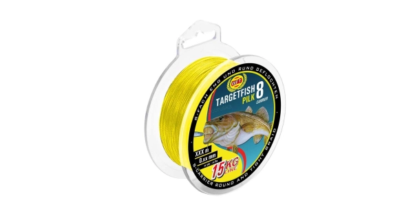 WFT - Pletená šňůra Target Fish 8 0,10 mm 7 kg 150 m Žlutá