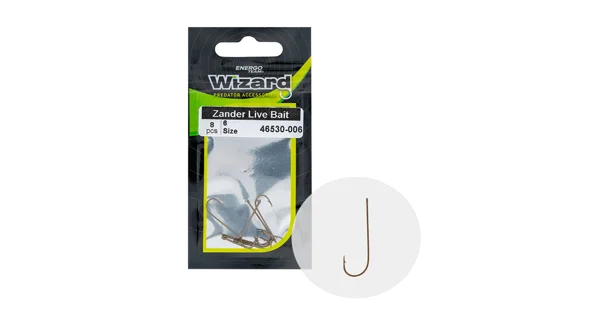 WIZARD - Háček Zander Live Bait Light vel. 1/0 6 ks