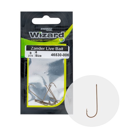 WIZARD - Háček Zander Live Bait Light vel. 1/0