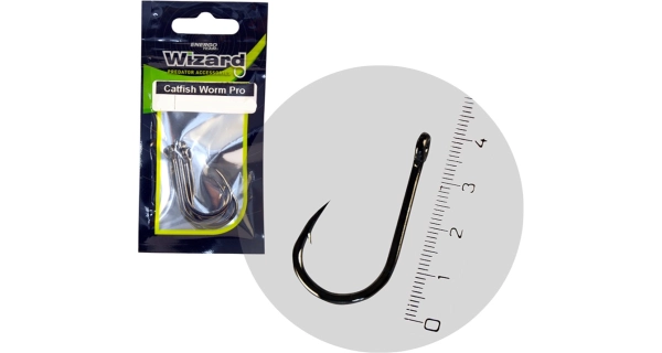 WIZARD - Háčky Catfish Worm Pro Brazed vel. 2/0 3 ks