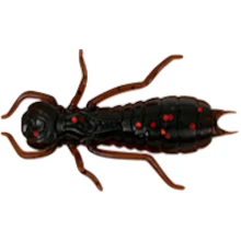 WIZARD - Nástraha Larva Černá 3,5 cm 6 ks