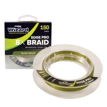 WIZARD - Pletená šňůra Edge Pro 8X Braid Olive Green 0,23 mm 22,15 kg 150 m