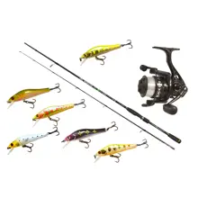 WIZARD - Přívlačový set Prut Norvion 2,28 m 3-17 g + Naviják Black EVO 3000 s vlascem