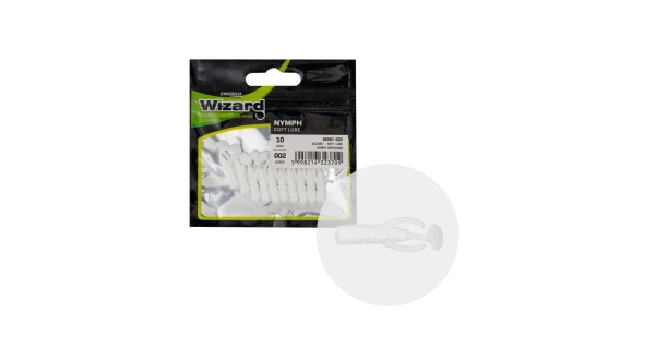 WIZARD - Umělá nástraha Nymph Bílá 3 cm 10 ks