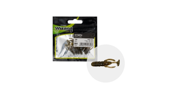 WIZARD - Umělá nástraha Nymph Hnědá 3 cm 10 ks